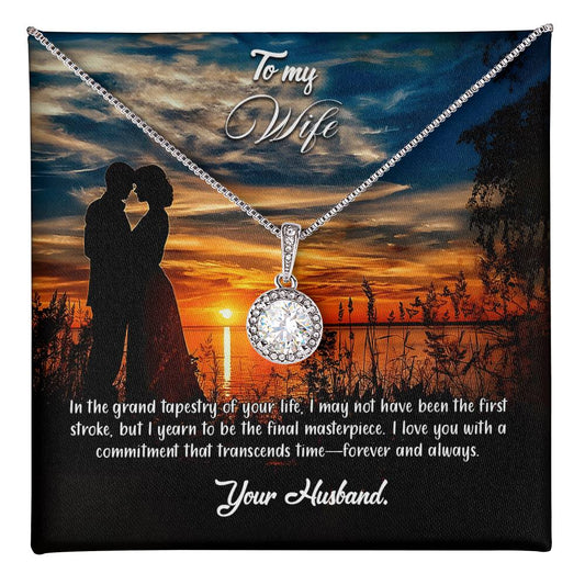 valentine-3a Eternal Hope Necklace, Gift to my Wife with Beautiful Message Card.