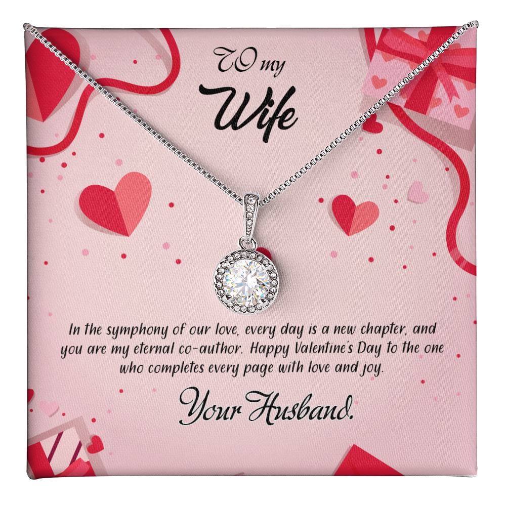 valentine-15a Eternal Hope Necklace, Gift to my Wife with Beautiful Message Card.