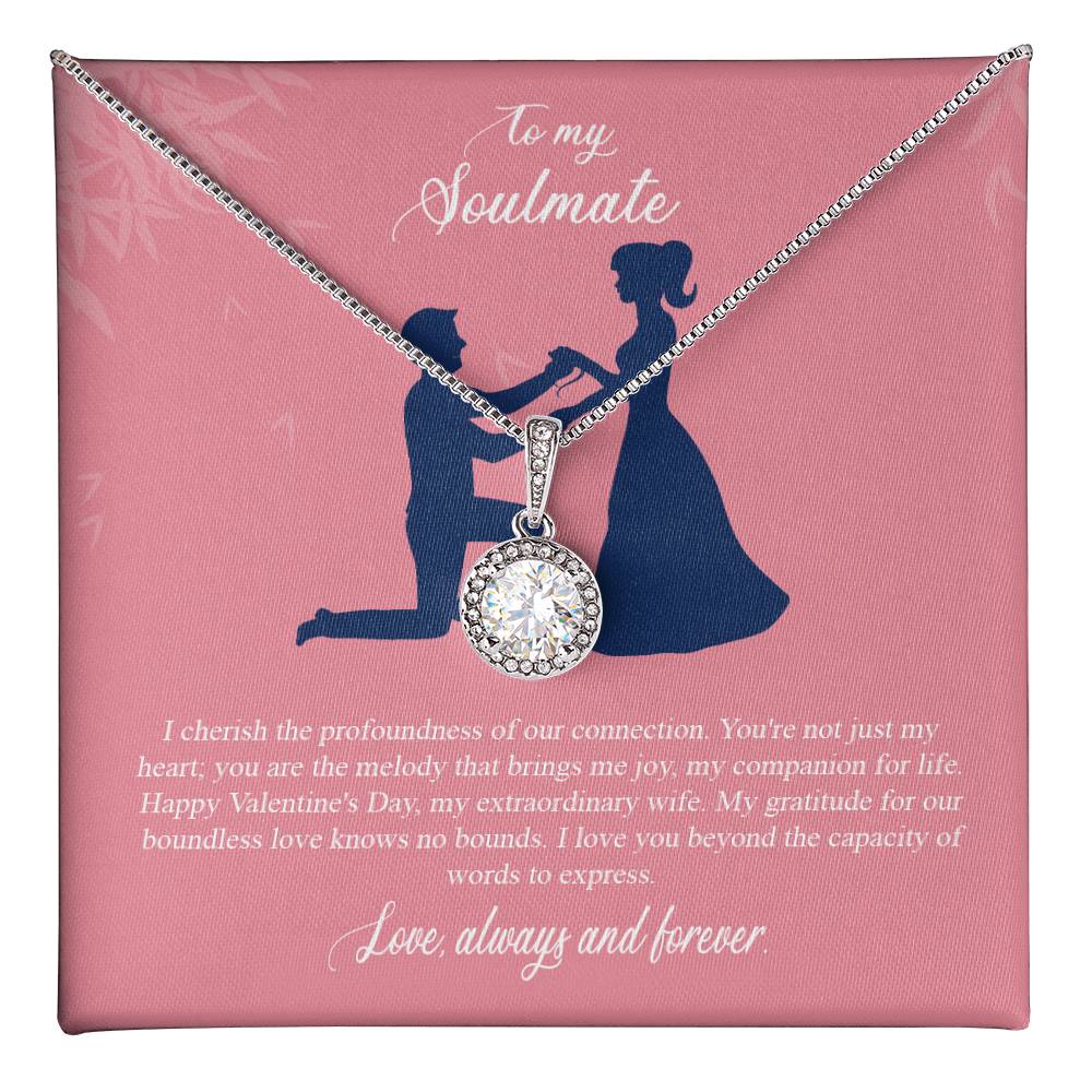 valentine-2b Eternal Hope Necklace, Gift to my Soulmate with Beautiful Message Card