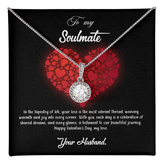 valentine-23b Eternal Hope Necklace, Gift to my Soulmate with Beautiful Message Card