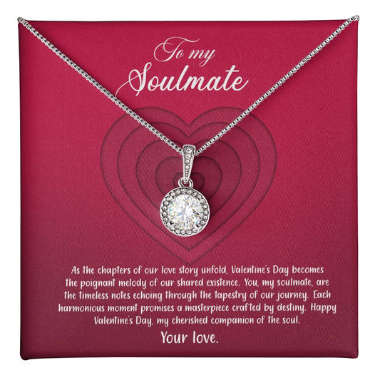 valentine-9b Eternal Hope Necklace, Gift to my Soulmate with Beautiful Message Card