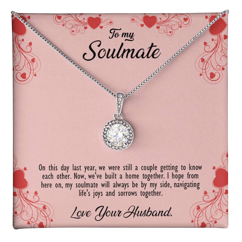 valentine-29b Eternal Hope Necklace, Gift to my Soulmate with Beautiful Message Card