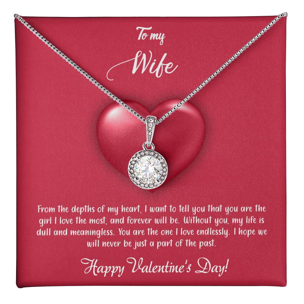 valentine-35a Eternal Hope Necklace, Gift to my Wife with Beautiful Message Card.