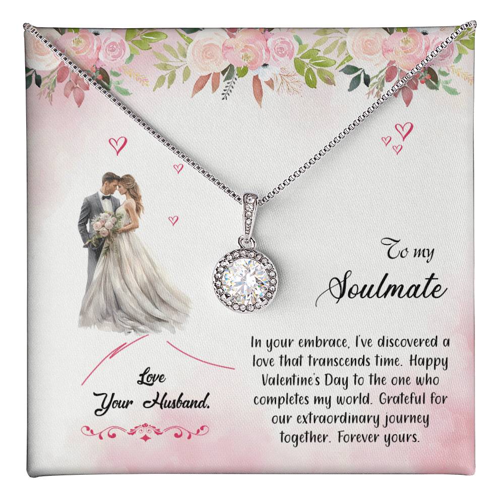 valentine-6b Eternal Hope Necklace, Gift to my Soulmate with Beautiful Message Card