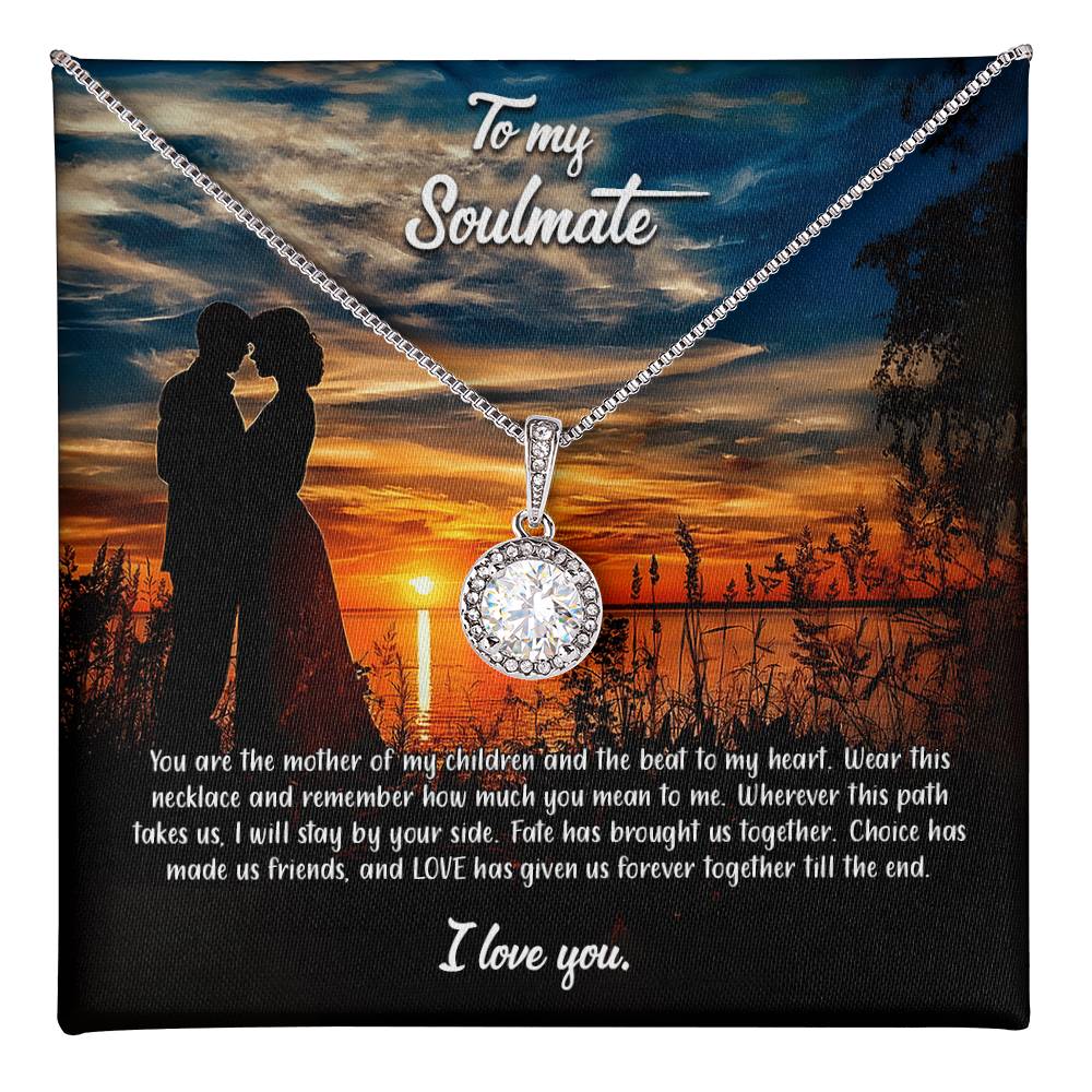 valentine-3b Eternal Hope Necklace, Gift to my Soulmate with Beautiful Message Card