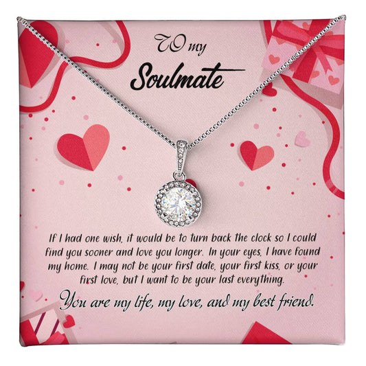 valentine-15b Eternal Hope Necklace, Gift to my Soulmate with Beautiful Message Card