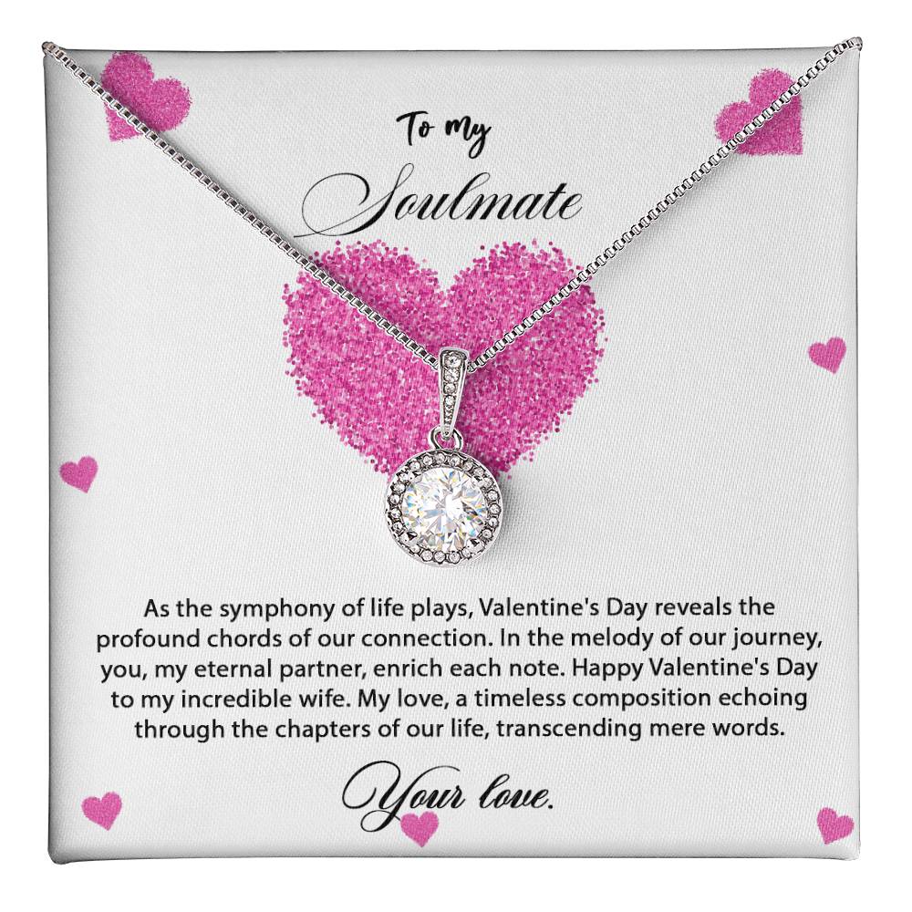 valentine-8b Eternal Hope Necklace, Gift to my Soulmate with Beautiful Message Card