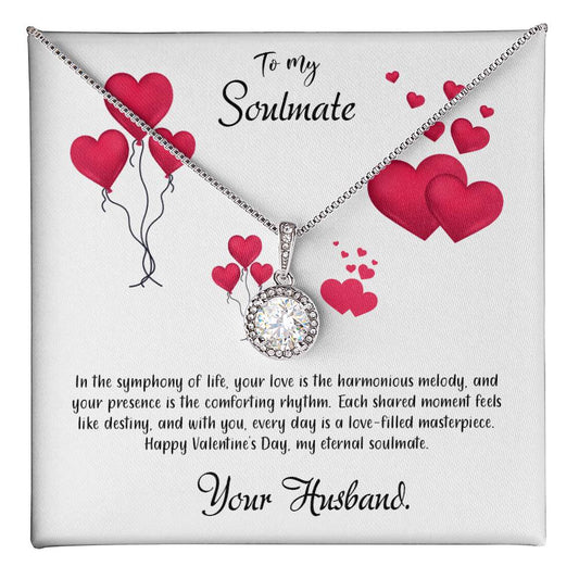 valentine-11b Eternal Hope Necklace, Gift to my Soulmate with Beautiful Message Card