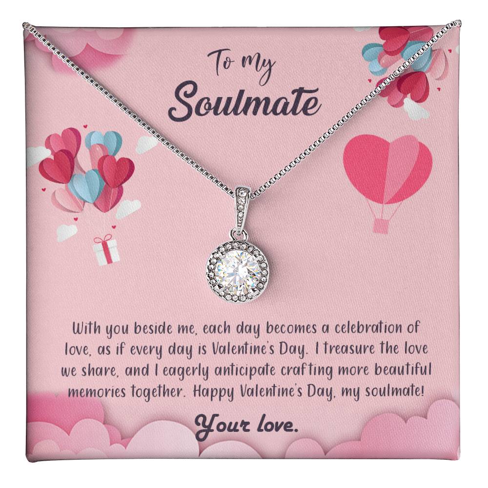 valentine-28b Eternal Hope Necklace, Gift to my Soulmate with Beautiful Message Card