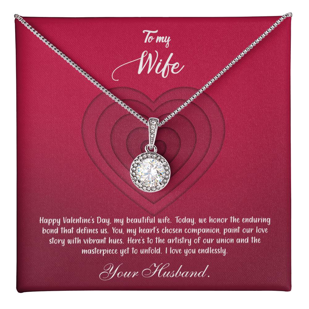 valentine-9a Eternal Hope Necklace, Gift to my Wife with Beautiful Message Card.