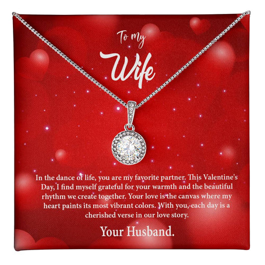 valentine-34a Eternal Hope Necklace, Gift to my Wife with Beautiful Message Card.