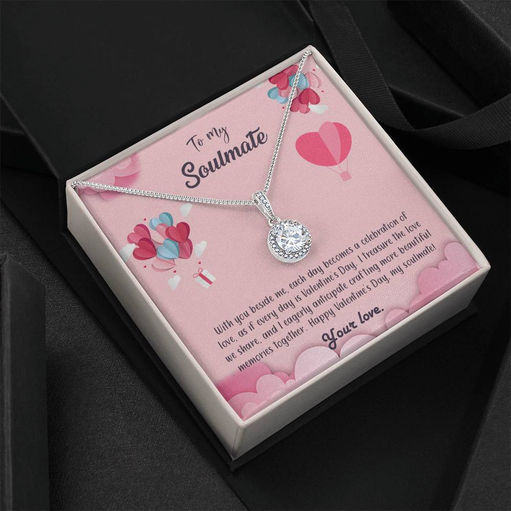 valentine-28b Eternal Hope Necklace, Gift to my Soulmate with Beautiful Message Card