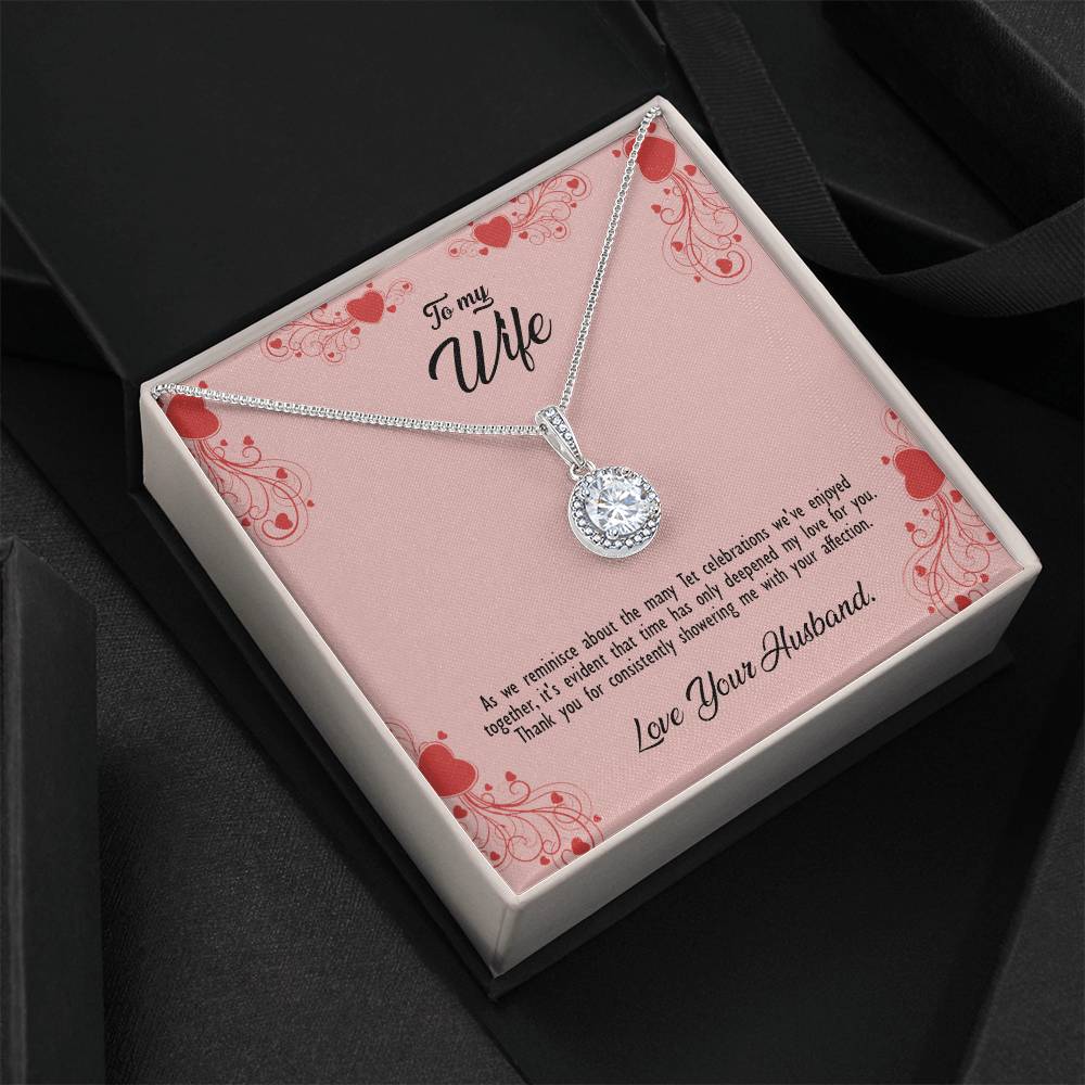 valentine-29a Eternal Hope Necklace, Gift to my Wife with Beautiful Message Card.