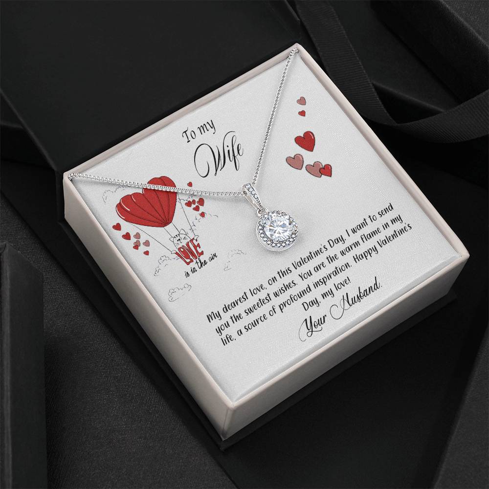 valentine-24a Eternal Hope Necklace, Gift to my Wife with Beautiful Message Card.