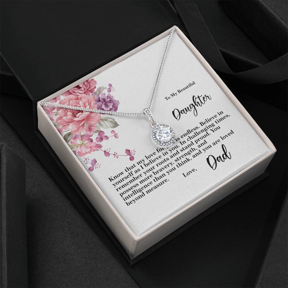 4027b Eternal Hope Necklace, Gift to my Daughter with Beautiful Message Card