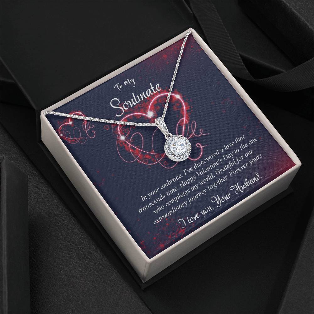 valentine-7b Eternal Hope Necklace, Gift to my Soulmate with Beautiful Message Card