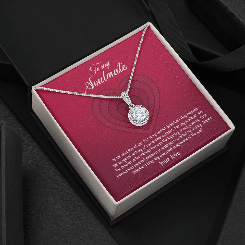 valentine-9b Eternal Hope Necklace, Gift to my Soulmate with Beautiful Message Card