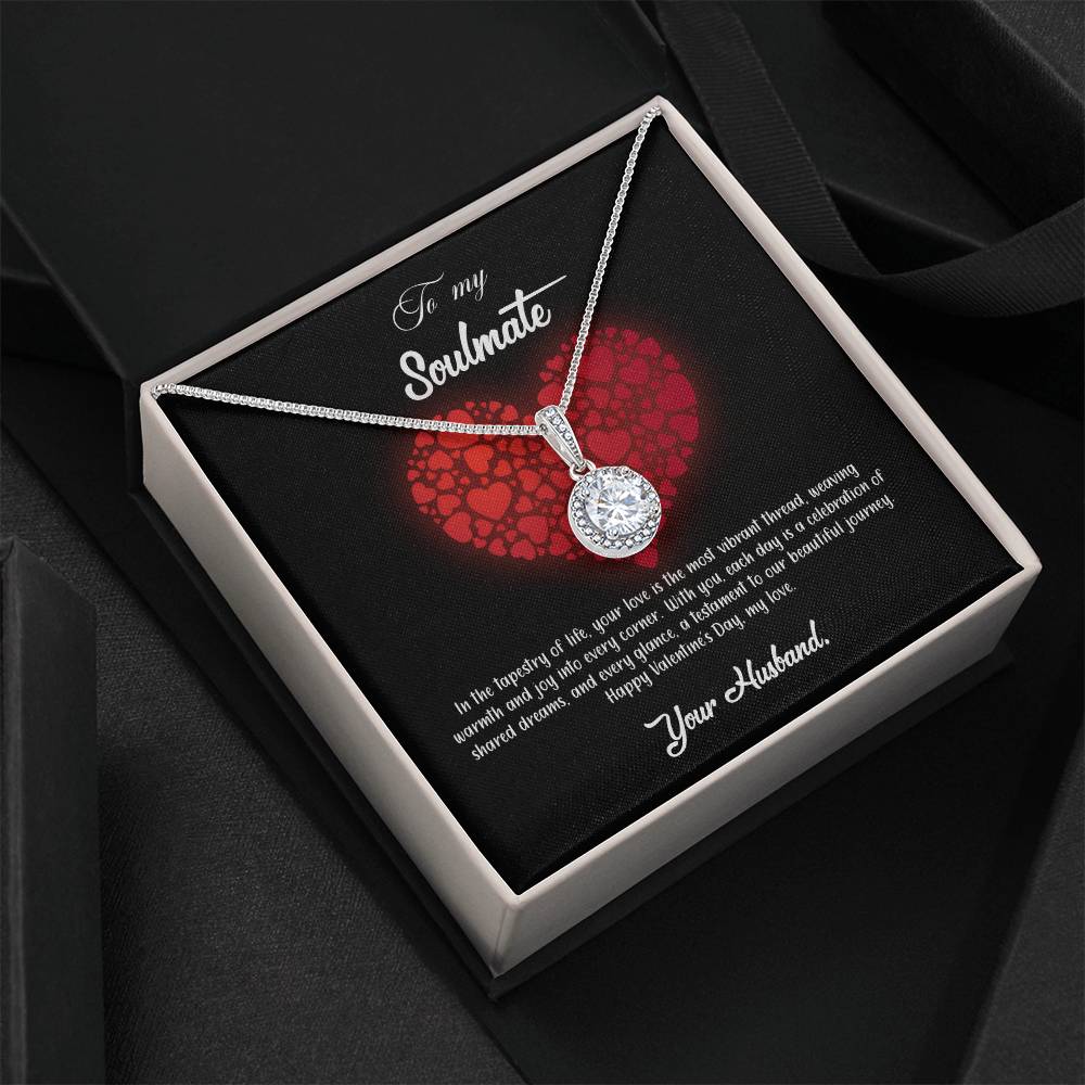 valentine-23b Eternal Hope Necklace, Gift to my Soulmate with Beautiful Message Card