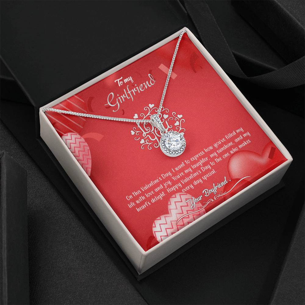 valentine-4c Eternal Hope Necklace, Gift to my Girlfriend with Beautiful Message Card