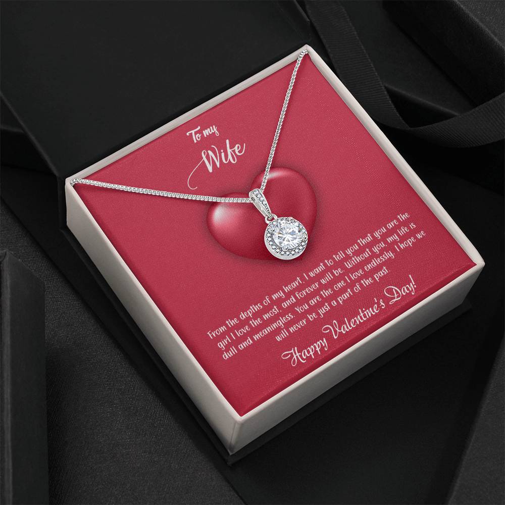 valentine-35a Eternal Hope Necklace, Gift to my Wife with Beautiful Message Card.