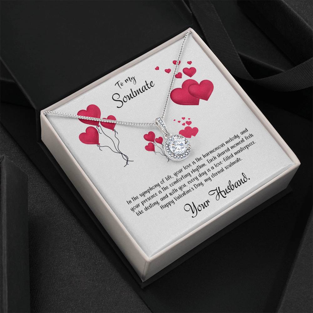 valentine-11b Eternal Hope Necklace, Gift to my Soulmate with Beautiful Message Card