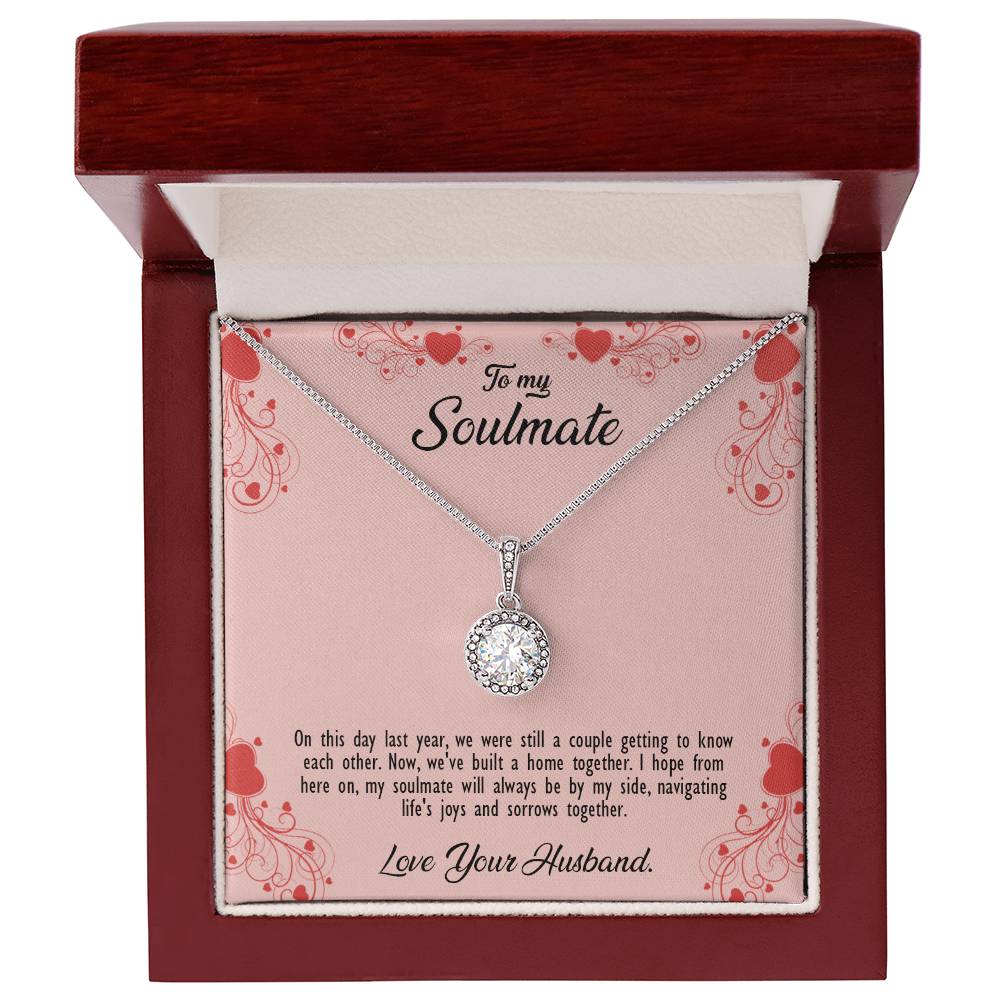 valentine-29b Eternal Hope Necklace, Gift to my Soulmate with Beautiful Message Card