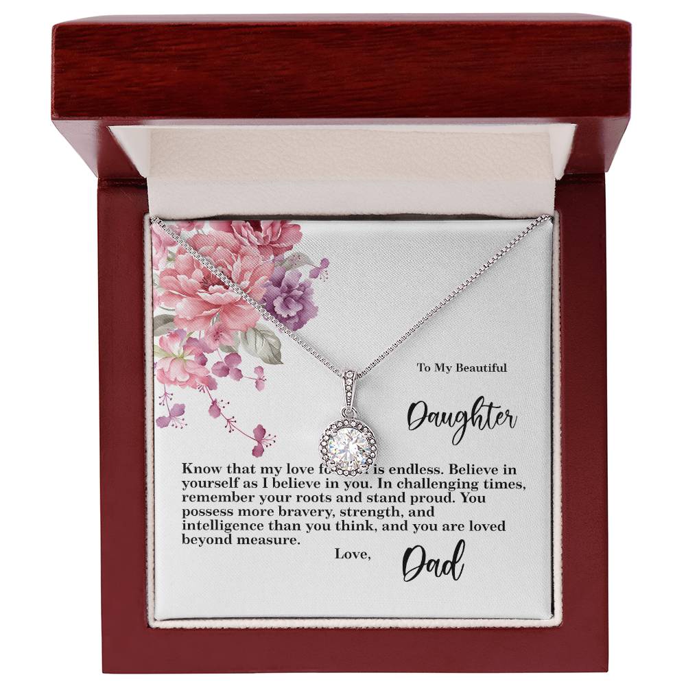 4027b Eternal Hope Necklace, Gift to my Daughter with Beautiful Message Card