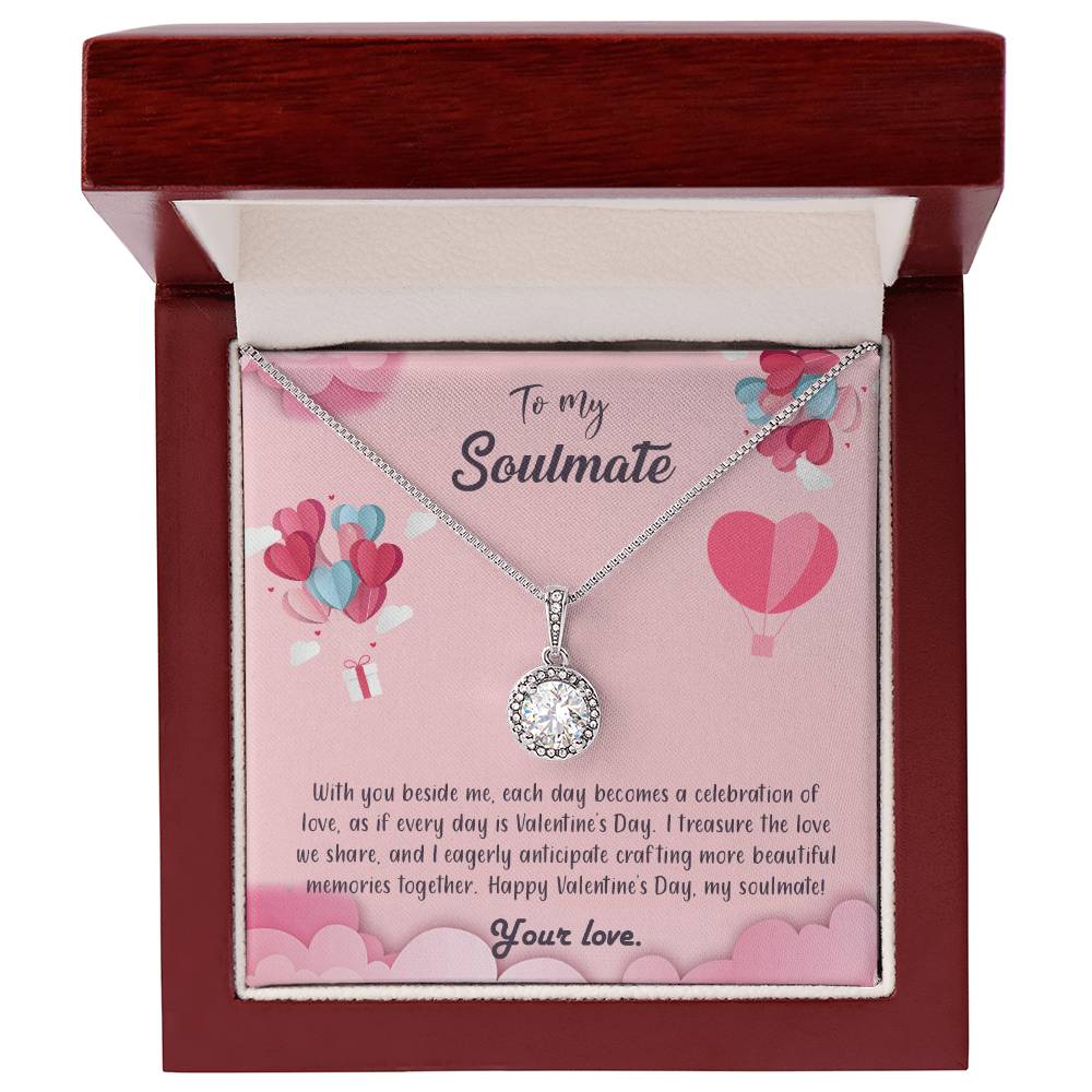 valentine-28b Eternal Hope Necklace, Gift to my Soulmate with Beautiful Message Card