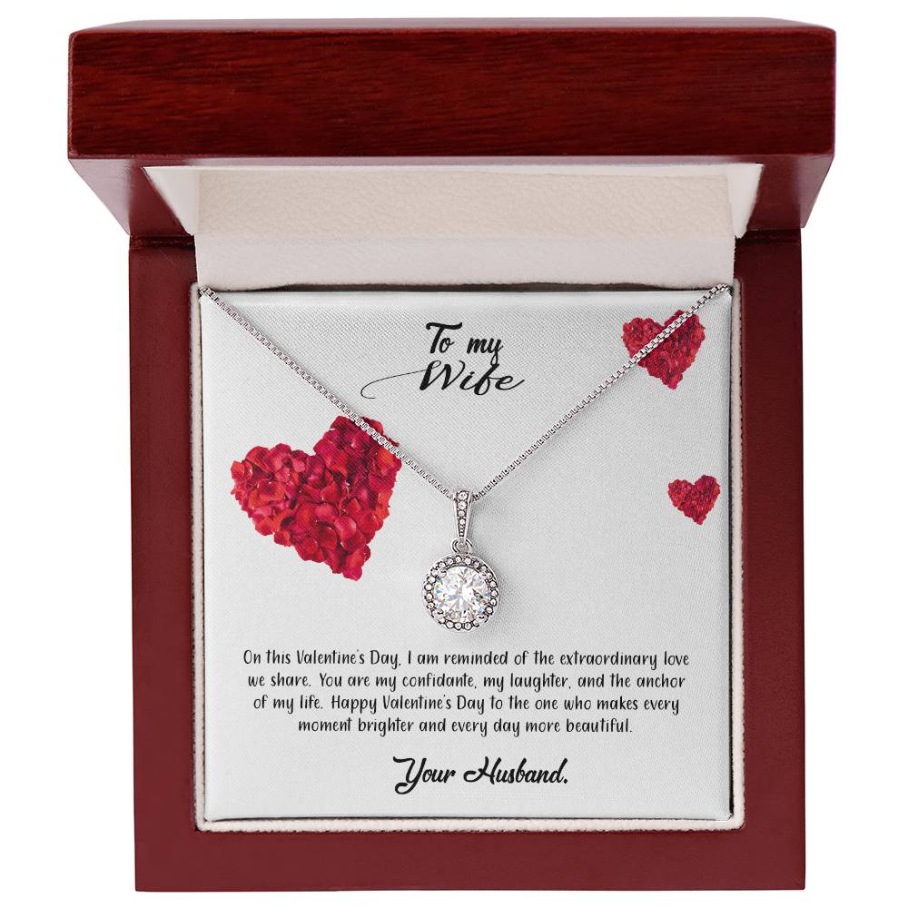 valentine-17a Eternal Hope Necklace, Gift to my Wife with Beautiful Message Card.