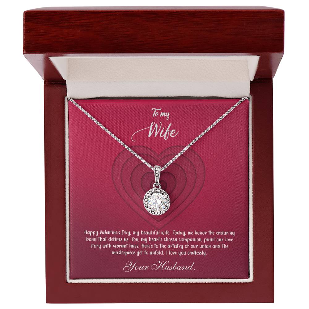 valentine-9a Eternal Hope Necklace, Gift to my Wife with Beautiful Message Card.