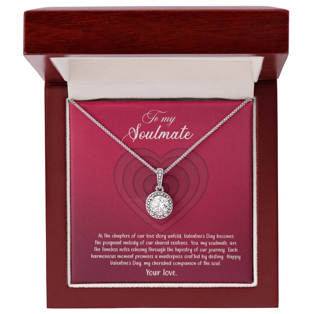 valentine-9b Eternal Hope Necklace, Gift to my Soulmate with Beautiful Message Card