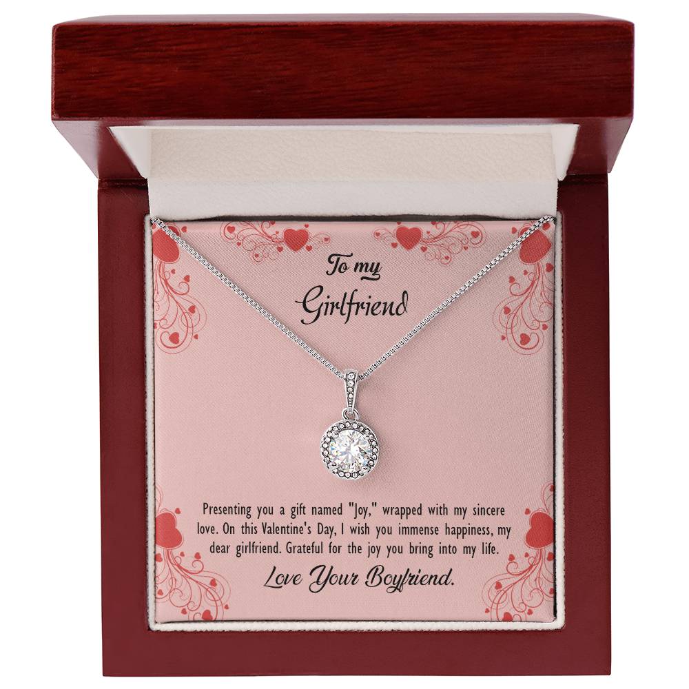 valentine-29c Eternal Hope Necklace, Gift to my Girlfriend with Beautiful Message Card