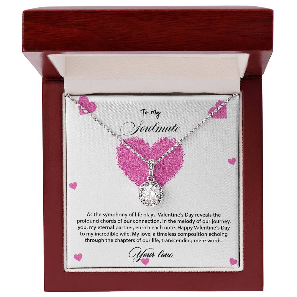 valentine-8b Eternal Hope Necklace, Gift to my Soulmate with Beautiful Message Card