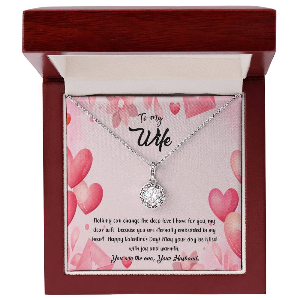 valentine-37a Eternal Hope Necklace, Gift to my Wife with Beautiful Message Card.