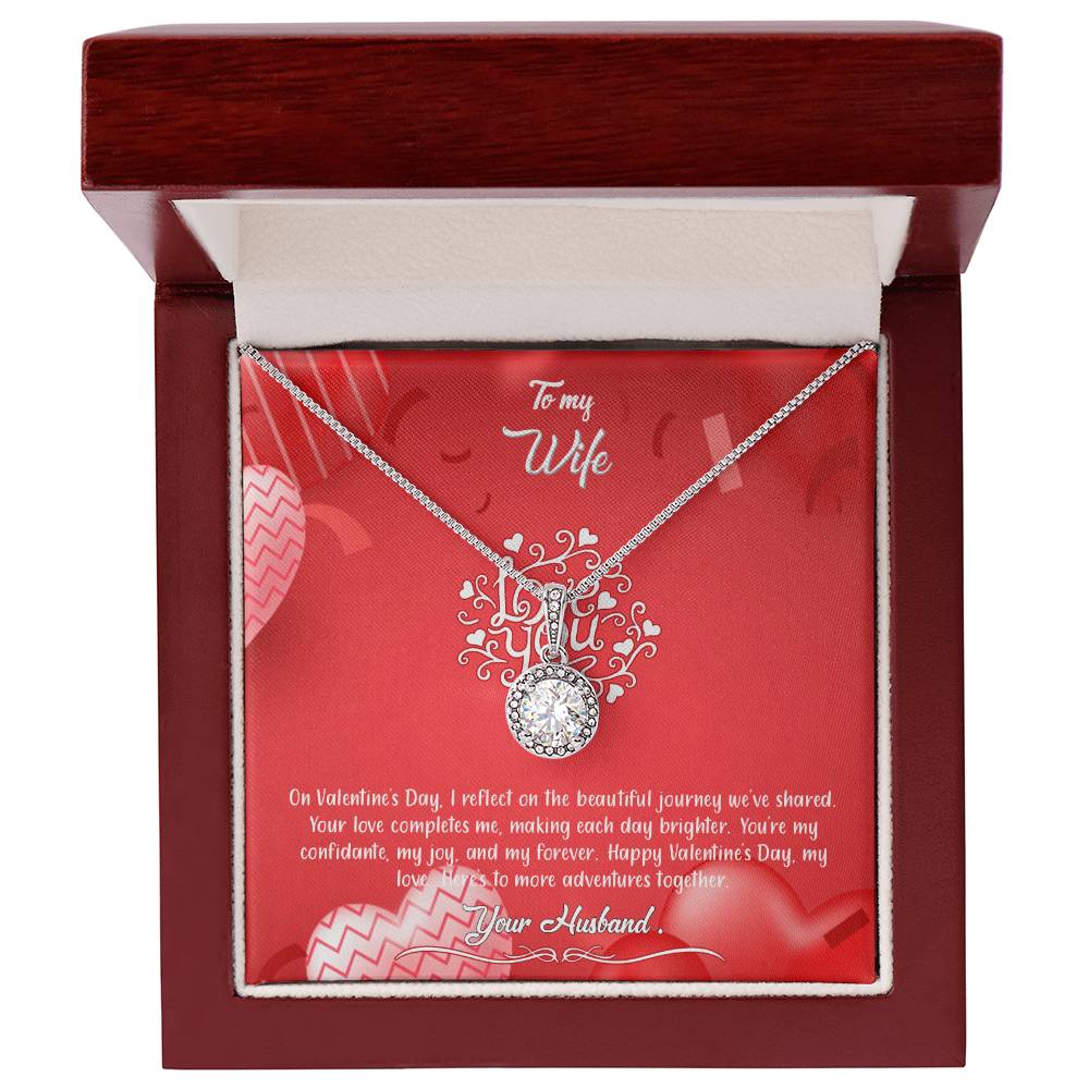 valentine-4a Eternal Hope Necklace, Gift to my Wife with Beautiful Message Card.