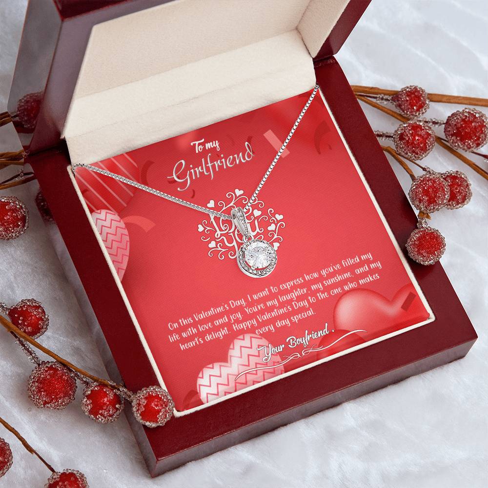 valentine-4c Eternal Hope Necklace, Gift to my Girlfriend with Beautiful Message Card