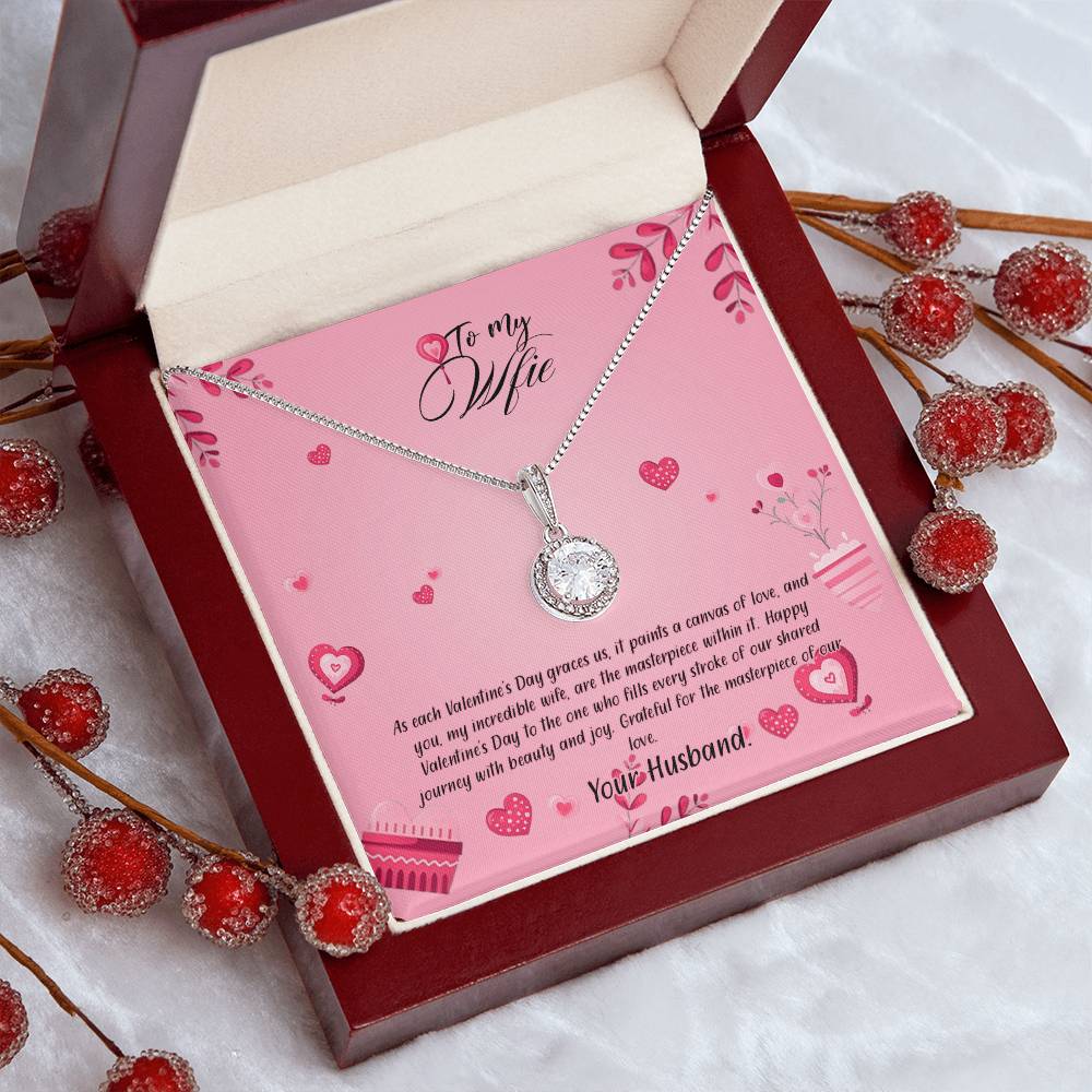 valentine-16a Eternal Hope Necklace, Gift to my Wife with Beautiful Message Card.