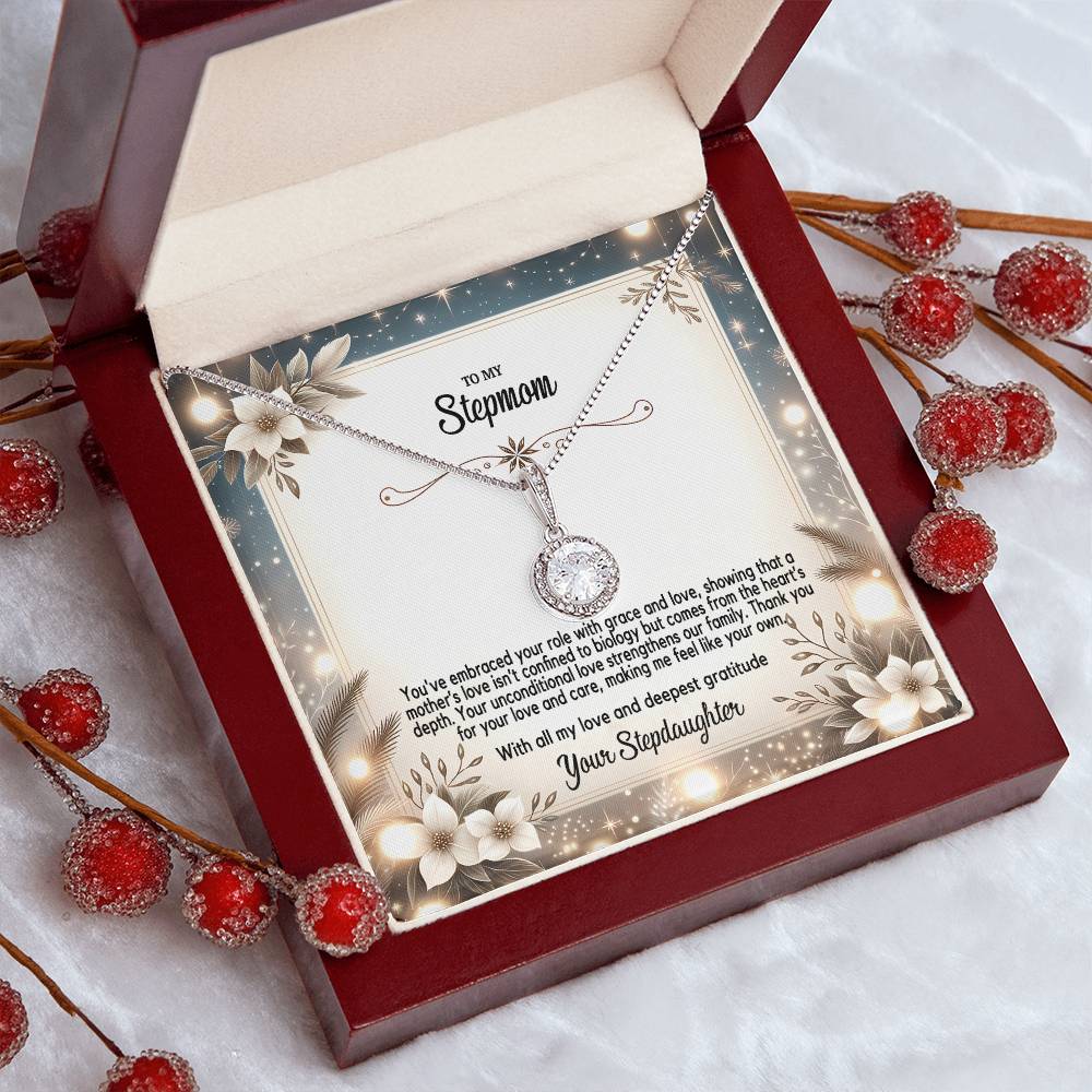 4055(c) Eternal Hope Necklace, Gift to my Stepmom with Beautiful Message Card