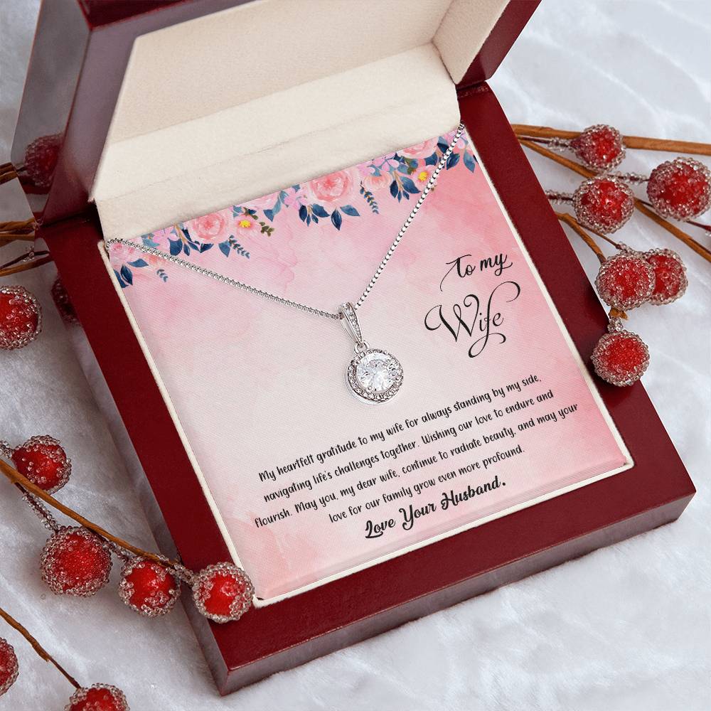 valentine-38a Eternal Hope Necklace, Gift to my Wife with Beautiful Message Card.