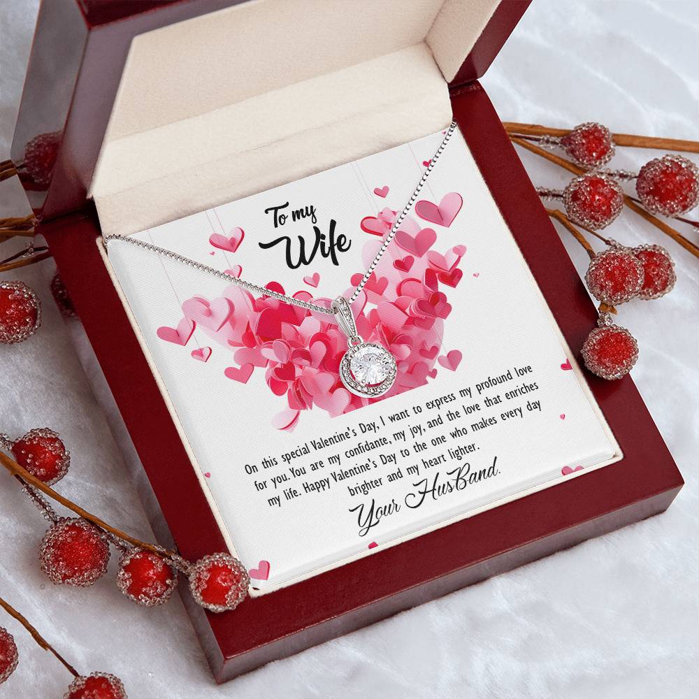 valentine-26a Eternal Hope Necklace, Gift to my Wife with Beautiful Message Card.