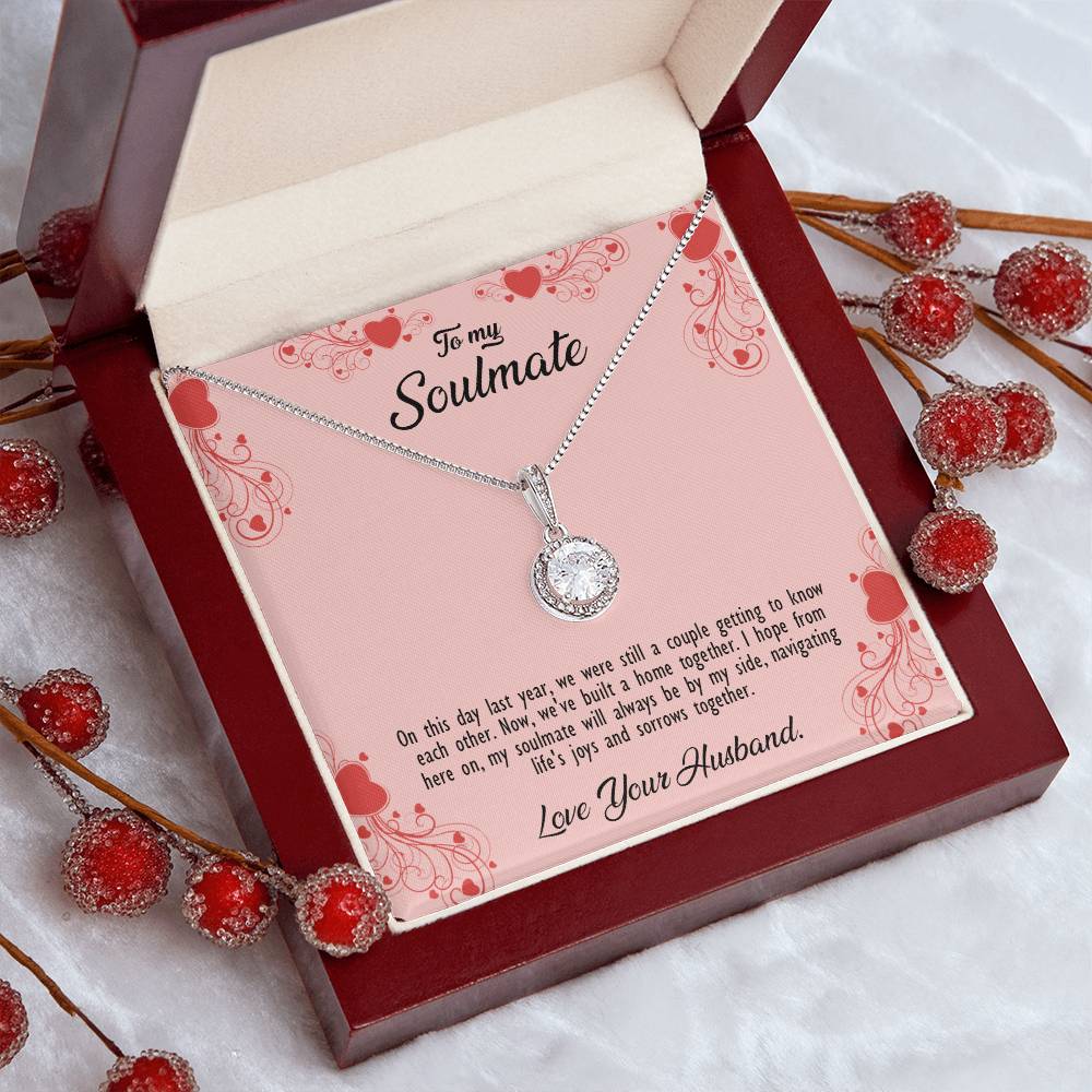 valentine-29b Eternal Hope Necklace, Gift to my Soulmate with Beautiful Message Card