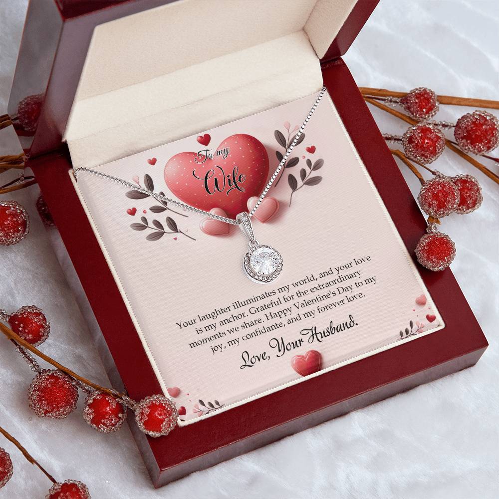 Valentine-st13a Eternal Hope Necklace, Gift to my Wife with Beautiful Message Card.