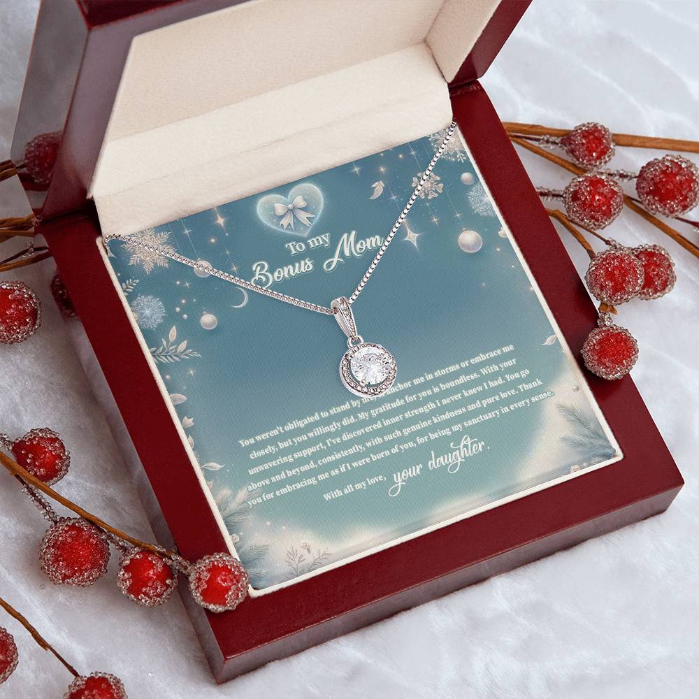 4045 (a) Eternal Hope Necklace, Gift to my Stepmom with Beautiful Message Card