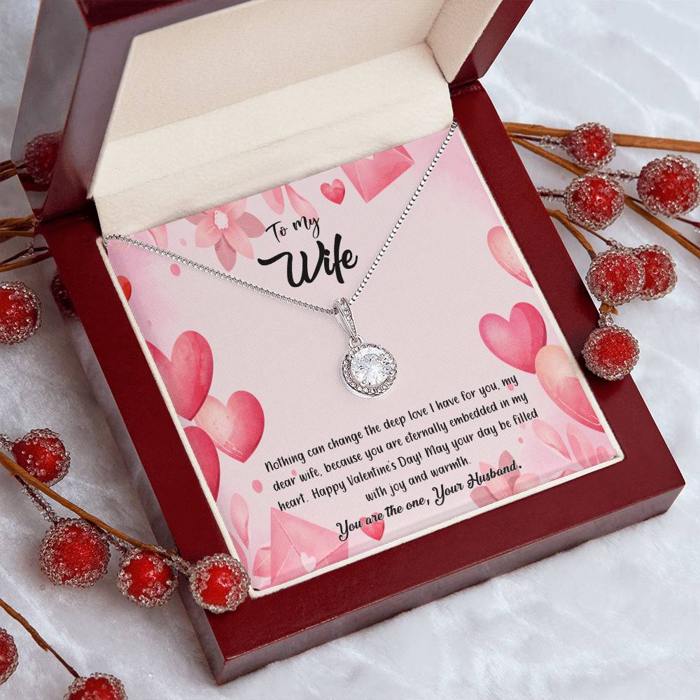 valentine-37a Eternal Hope Necklace, Gift to my Wife with Beautiful Message Card.