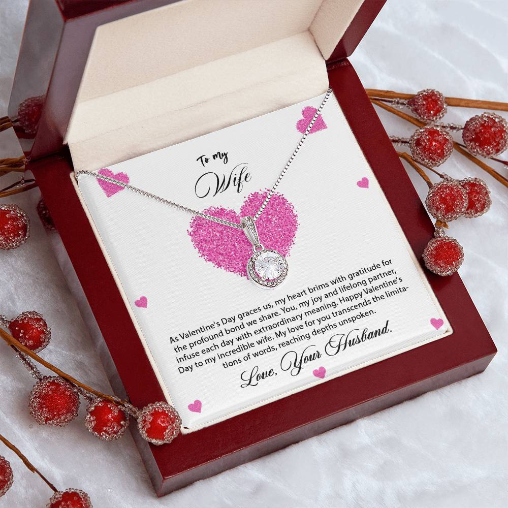 valentine-8a Eternal Hope Necklace, Gift to my Wife with Beautiful Message Card.