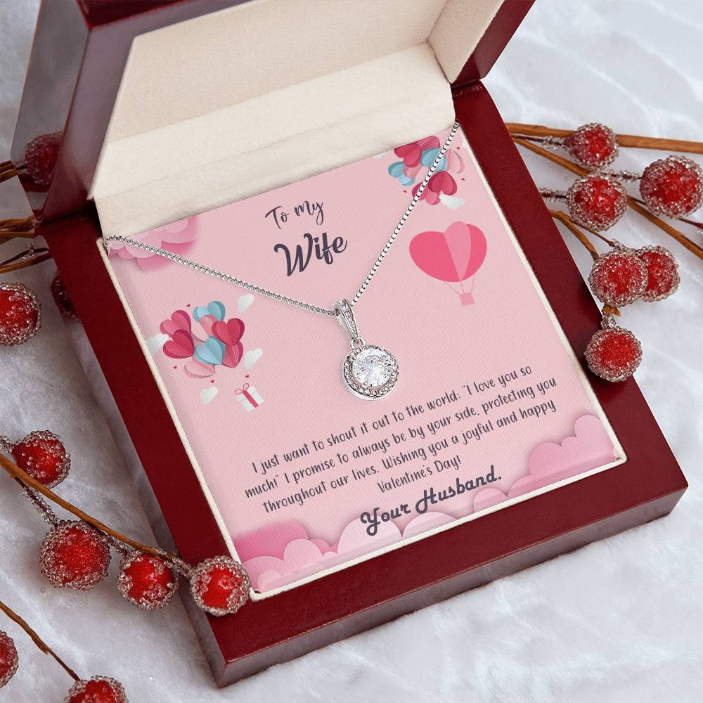 valentine-28a Eternal Hope Necklace, Gift to my Wife with Beautiful Message Card.