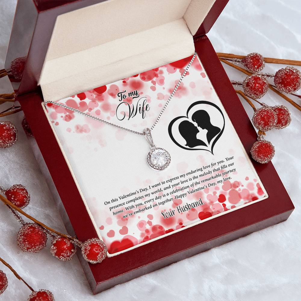 valentine-36a Eternal Hope Necklace, Gift to my Wife with Beautiful Message Card.