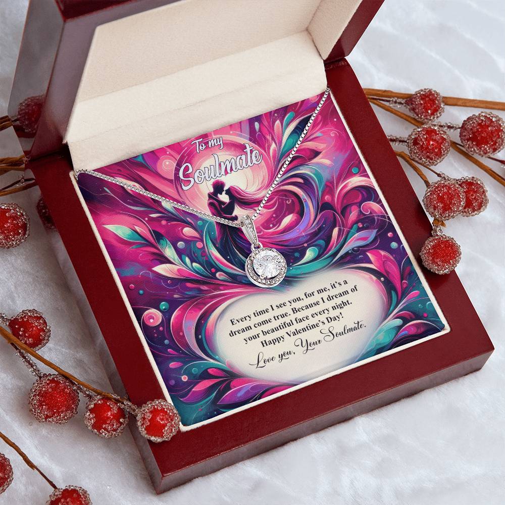 Valentine-st21b Eternal Hope Necklace, Gift to my Soulmate with Beautiful Message Card