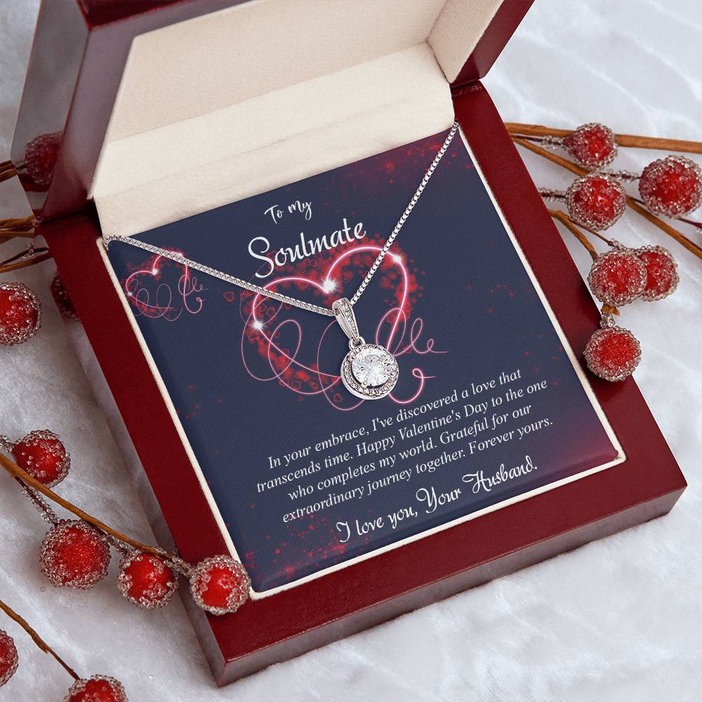 valentine-7b Eternal Hope Necklace, Gift to my Soulmate with Beautiful Message Card