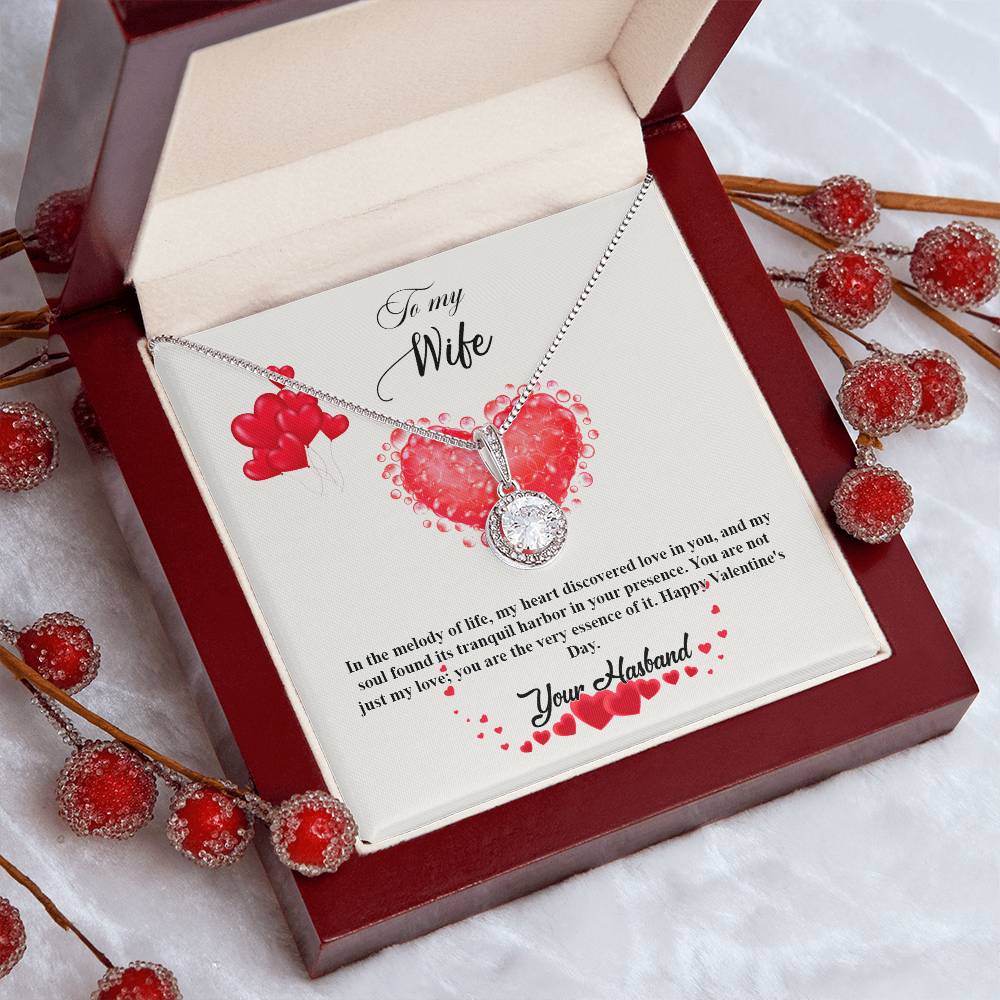 valentine-20a Eternal Hope Necklace, Gift to my Wife with Beautiful Message Card.